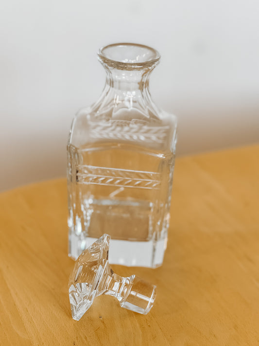 Vintage glazen whiskey karaf