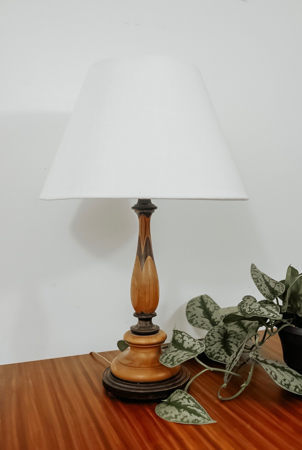 Large brass table lamp
