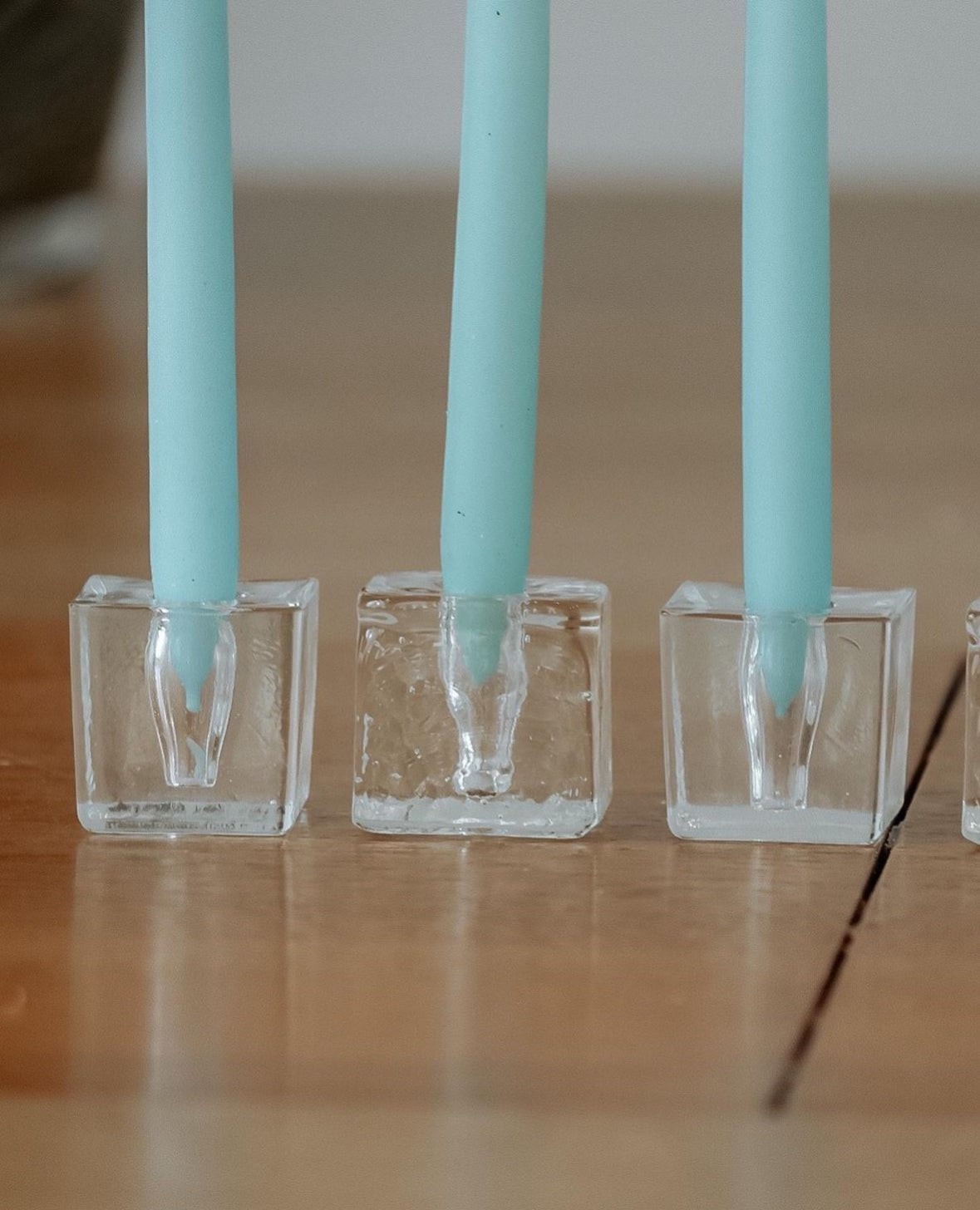 Set of 5 “icecube” candlesticks