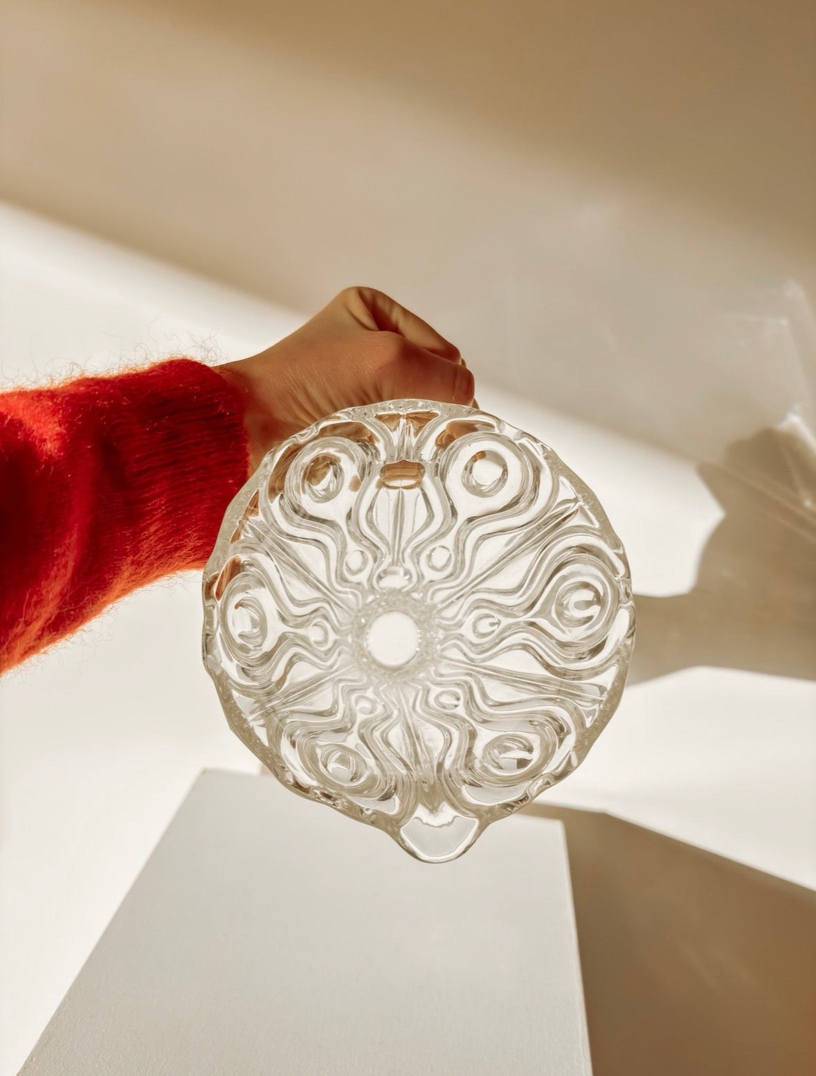 Vintage glazen karaf uit Italië