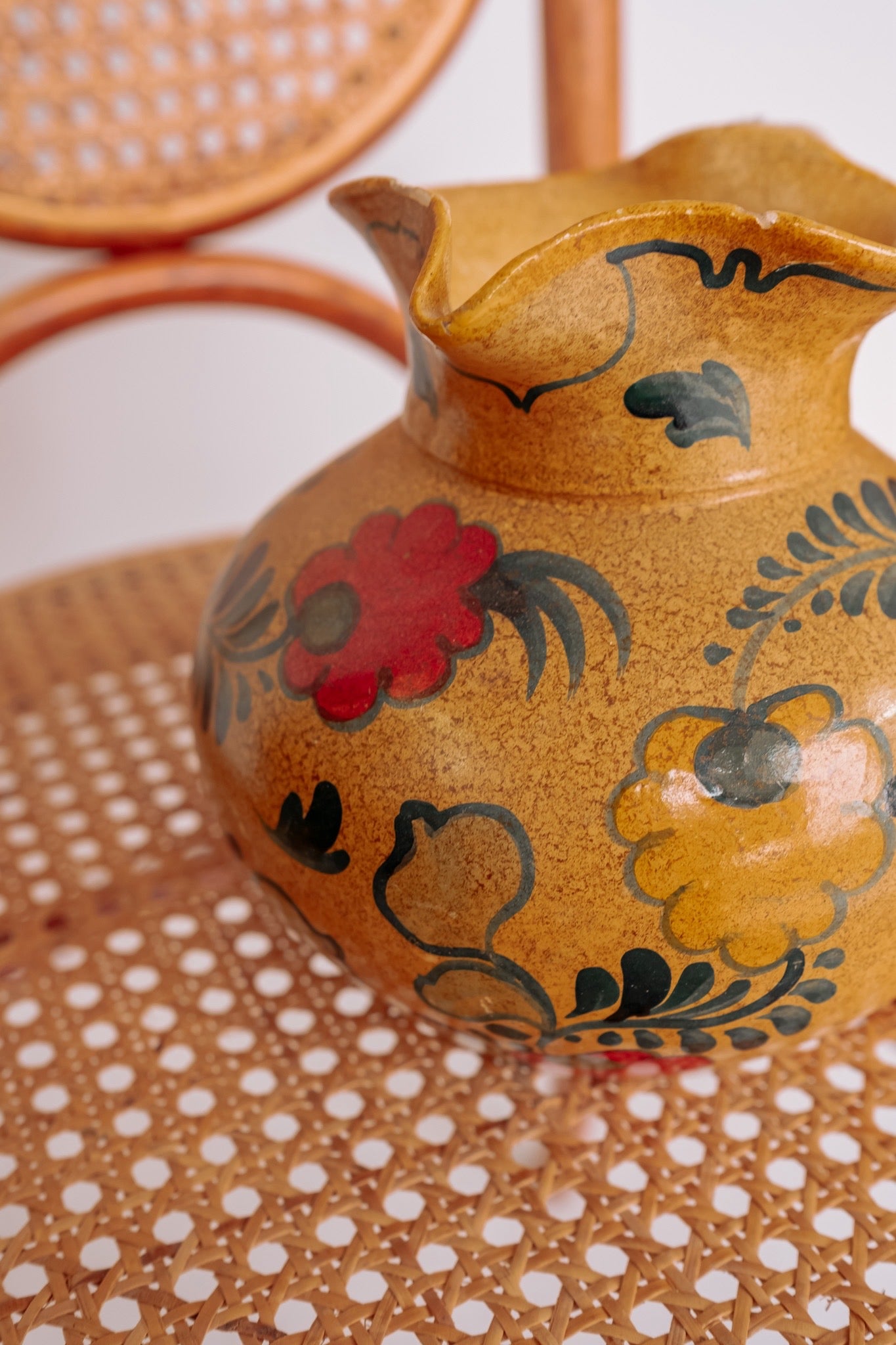 Hand-painted decanter/vase
