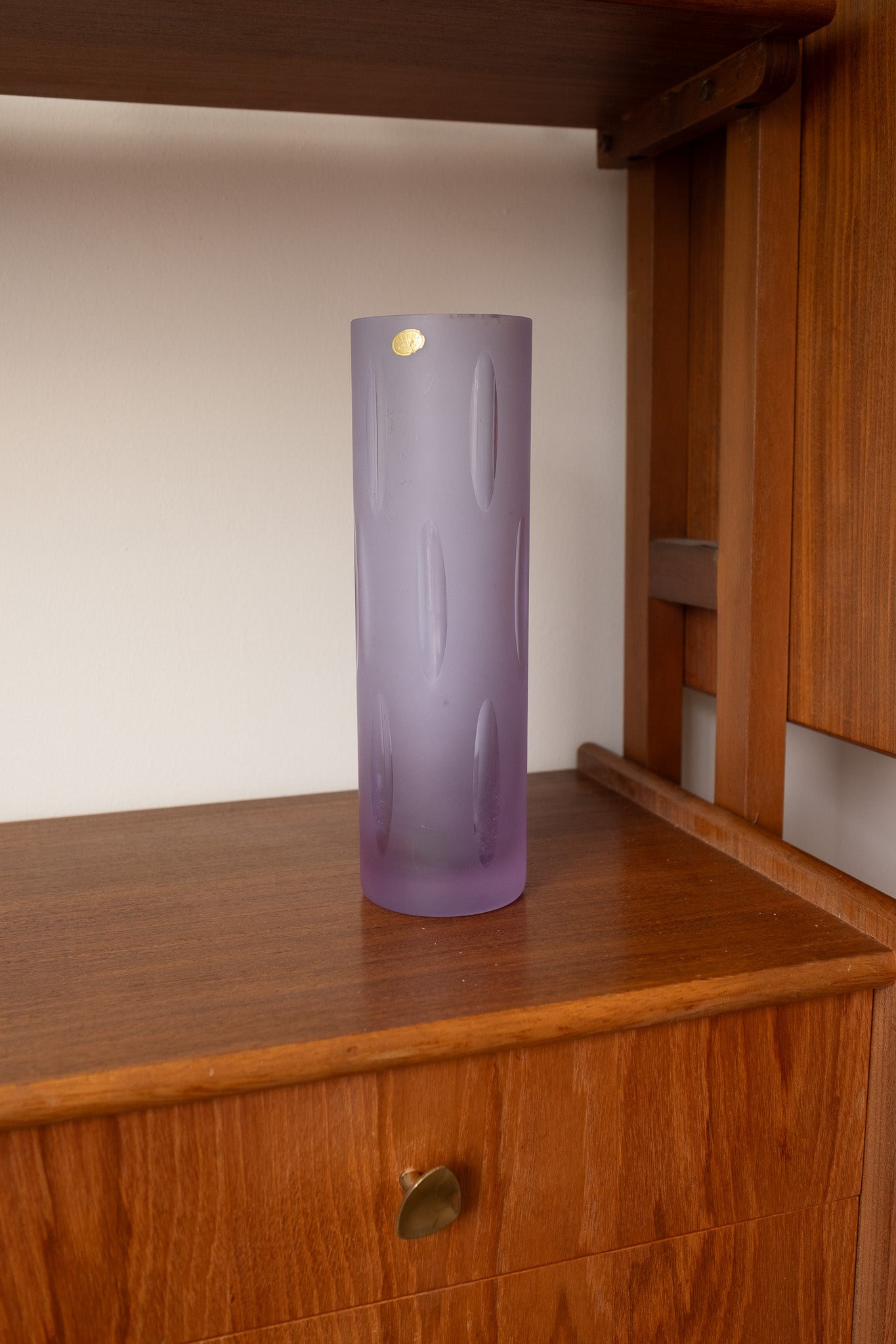 Purple Italian crystal vase