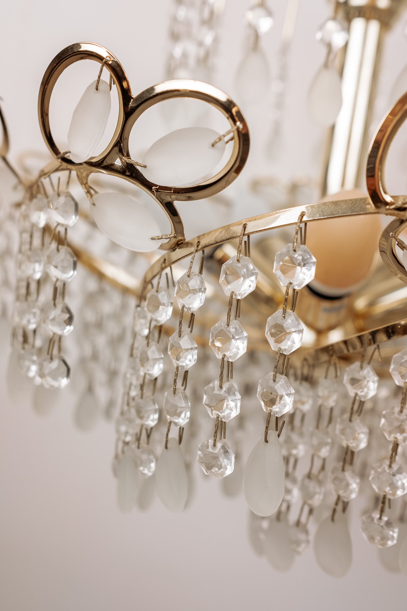 Italian vintage swirl chandelier