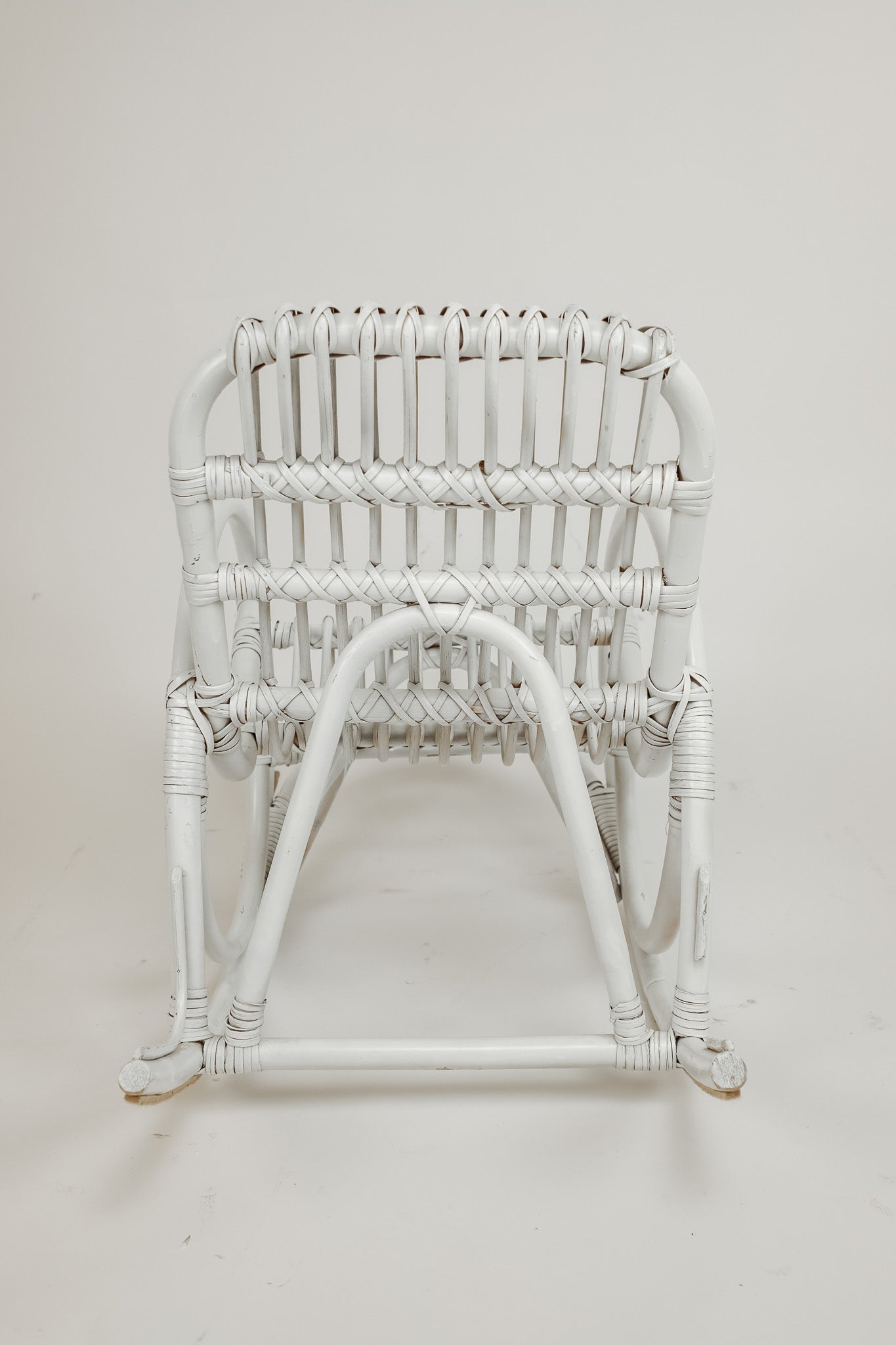 Rotan/bamboe kinderschommelstoel