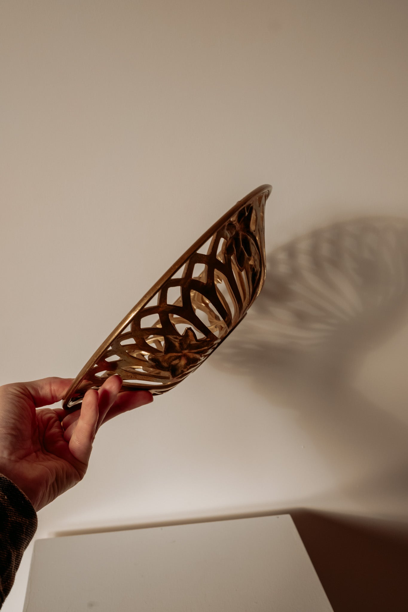 Copper art deco (fruit) bowl