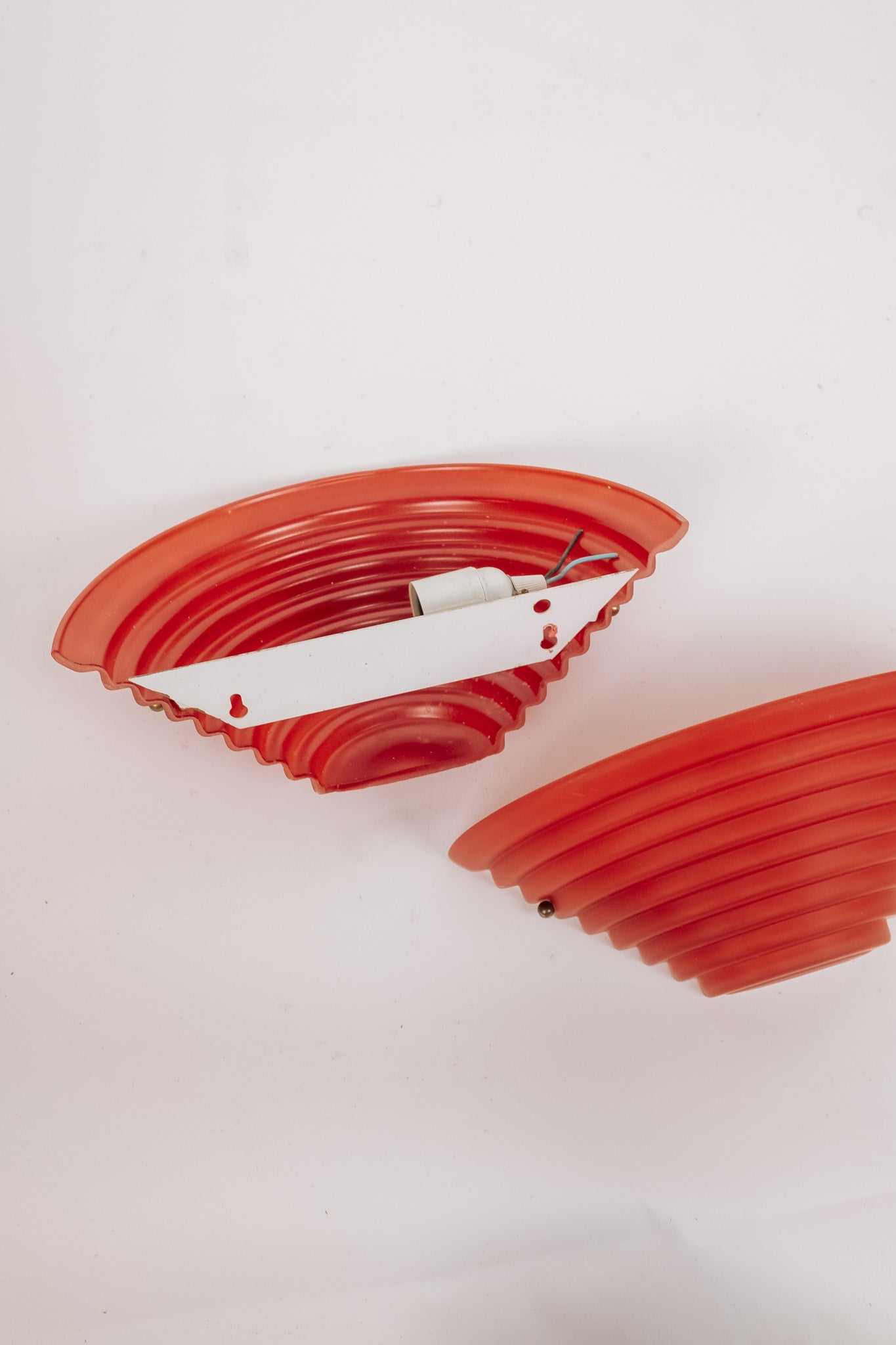 Roze vintage jaren 80 wandlampen, set van 2