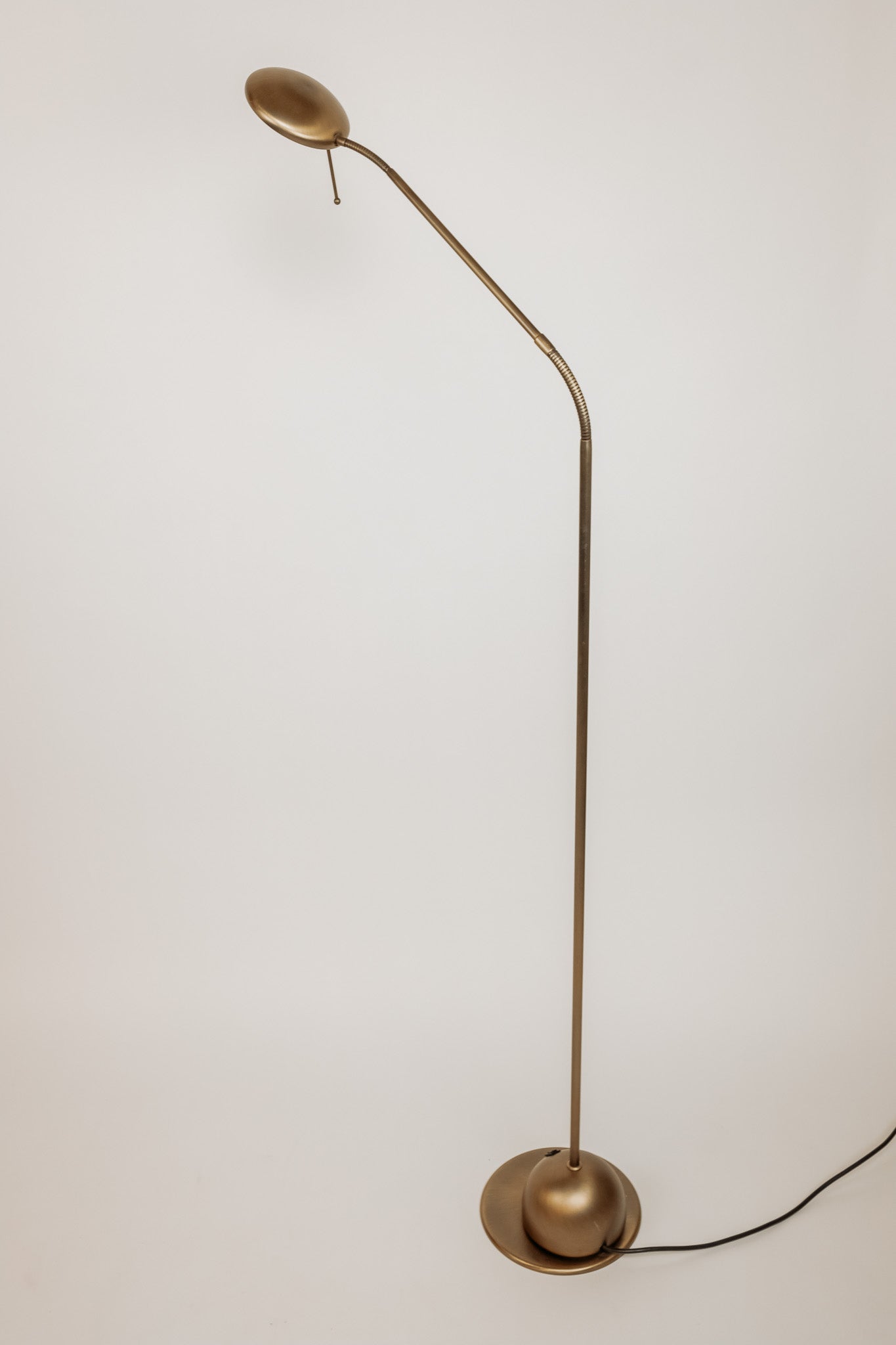 Vintage messing vloerlamp met buigbare armatuur