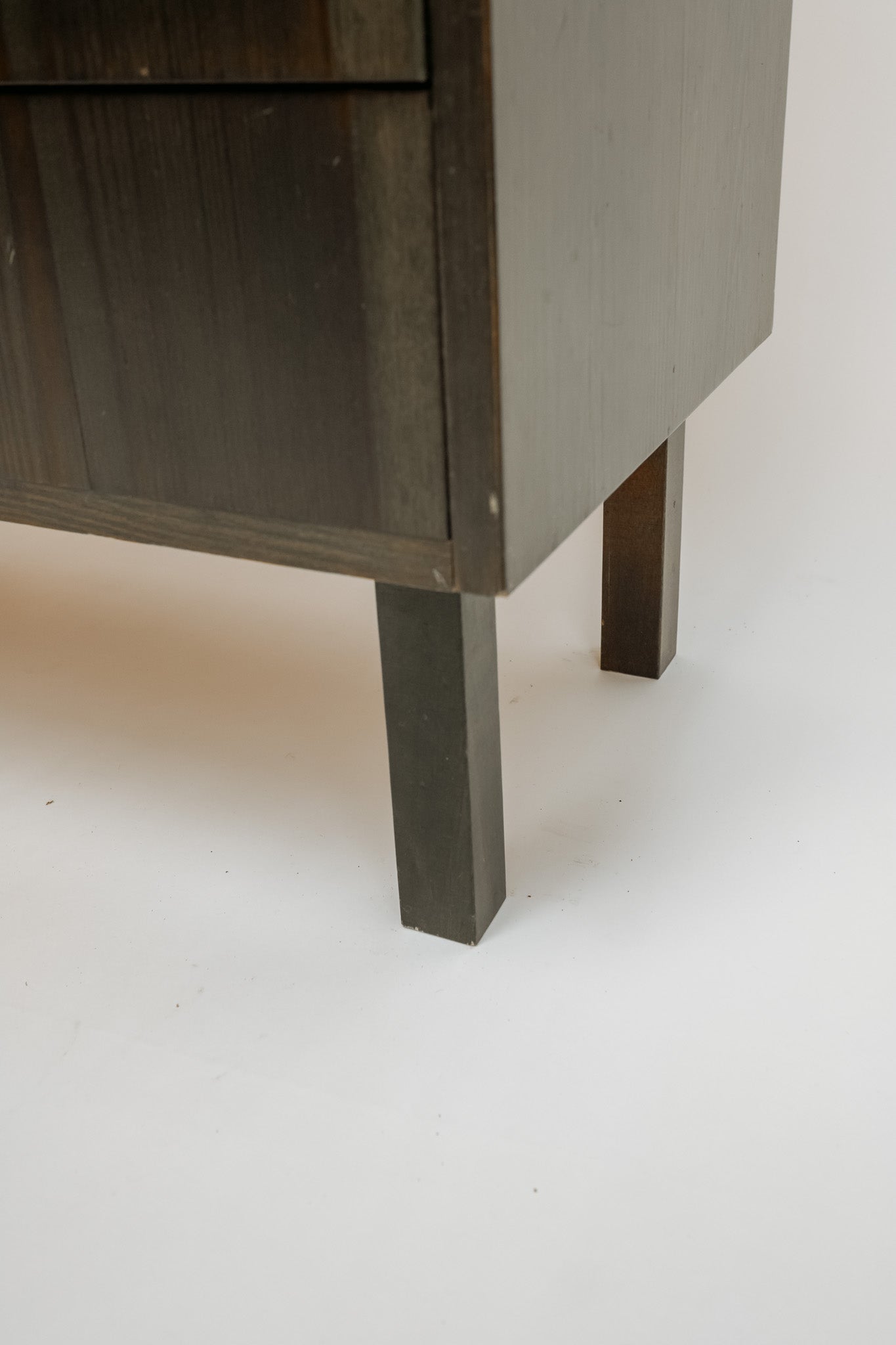 Vintage groene houten ladekast