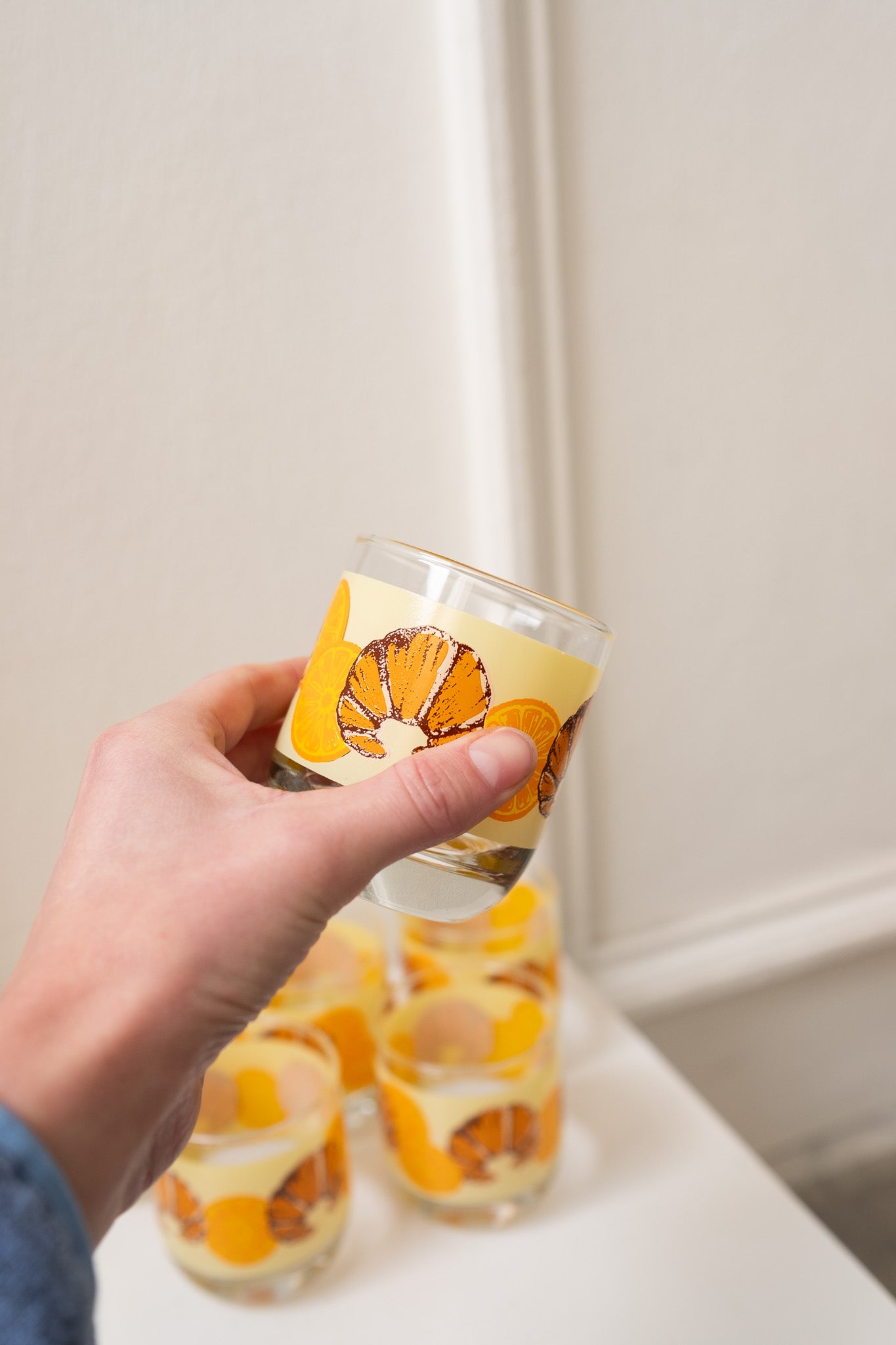 Petit Dejeuner croissant glasses