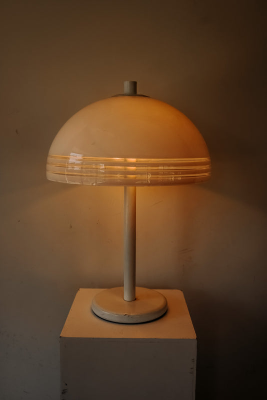 Dijkstra mushroom tafellamp met plexiglas kap, jaren 70