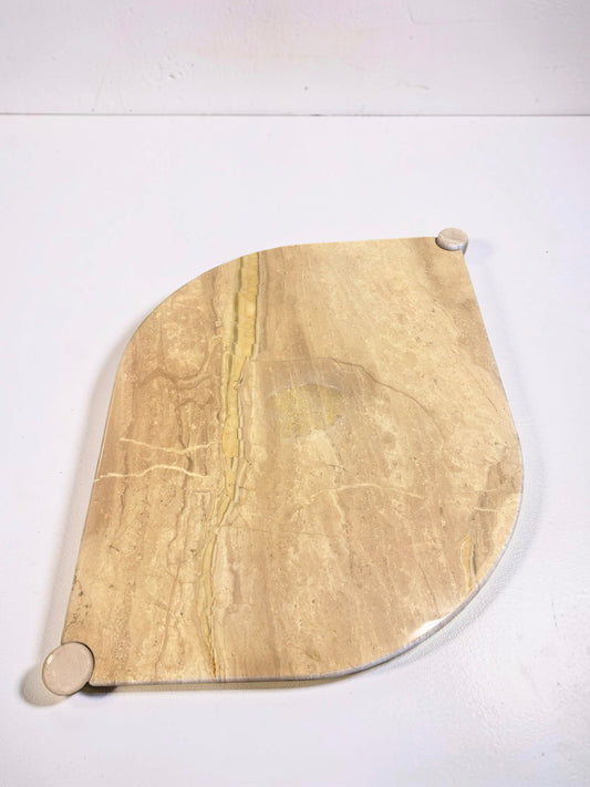 Vintage Italiaanse travertin salontafel
