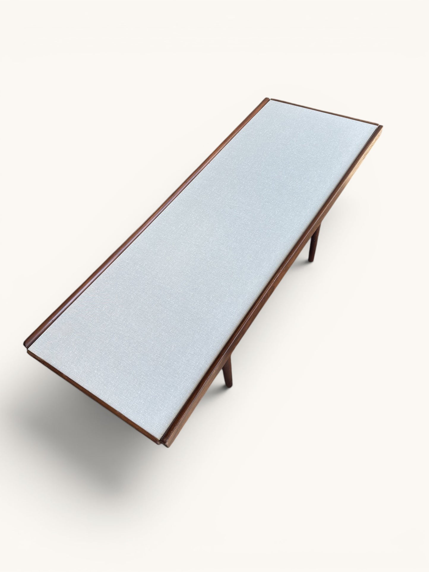 Mid century modern salontafel teakhout met omkeerbaar blad