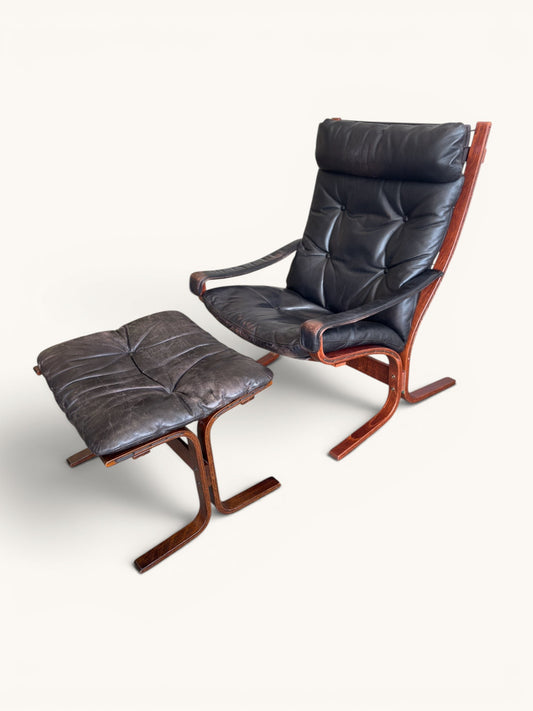 Ingmar Relling voor Westnofa "Siesta" fauteuil met voetenbank