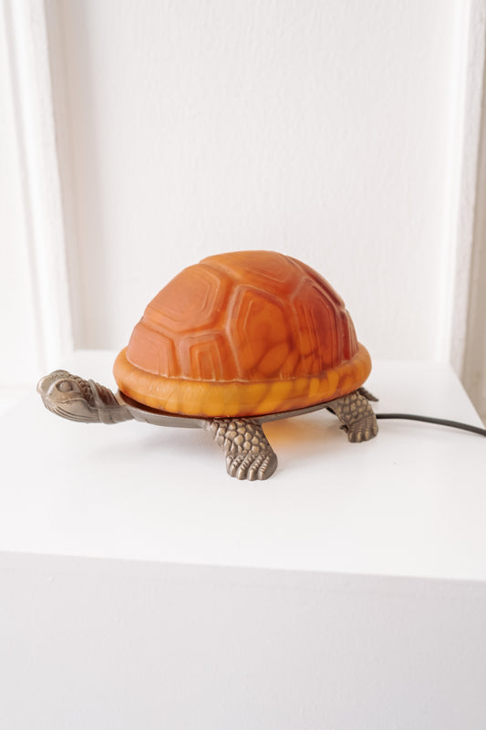 Vintage pate de verre schildpad lampje