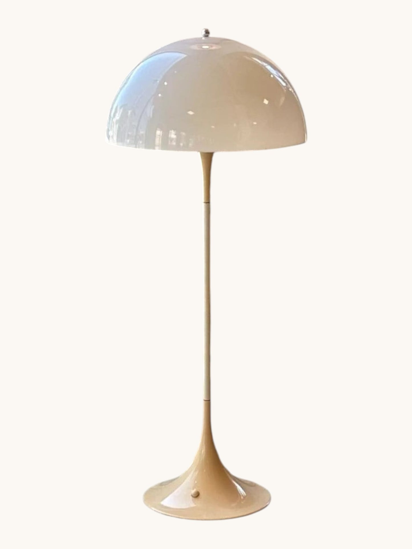 Originele Verner Panton Panthella vloerlamp in roomwit