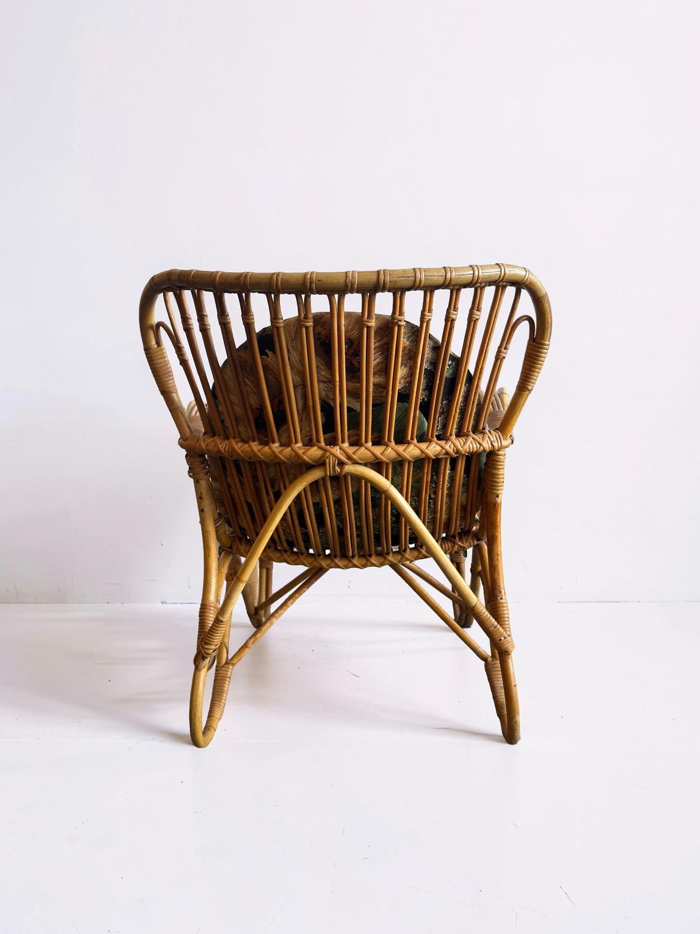 Rotan lounge stoel van Dirk van Sliedregt voor Rohé, jaren 60