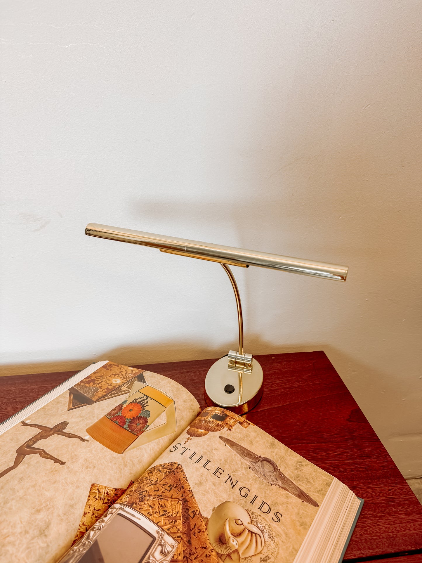 Messing swing leeslampje of pianolampje