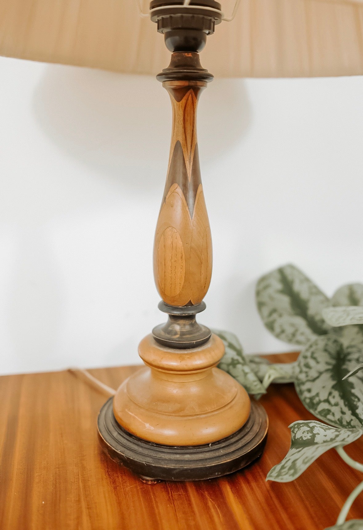 Large brass table lamp