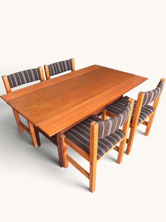 Mid-Century vintage salontafel en eettafel in 1, Grete Jalk voor Glostrup