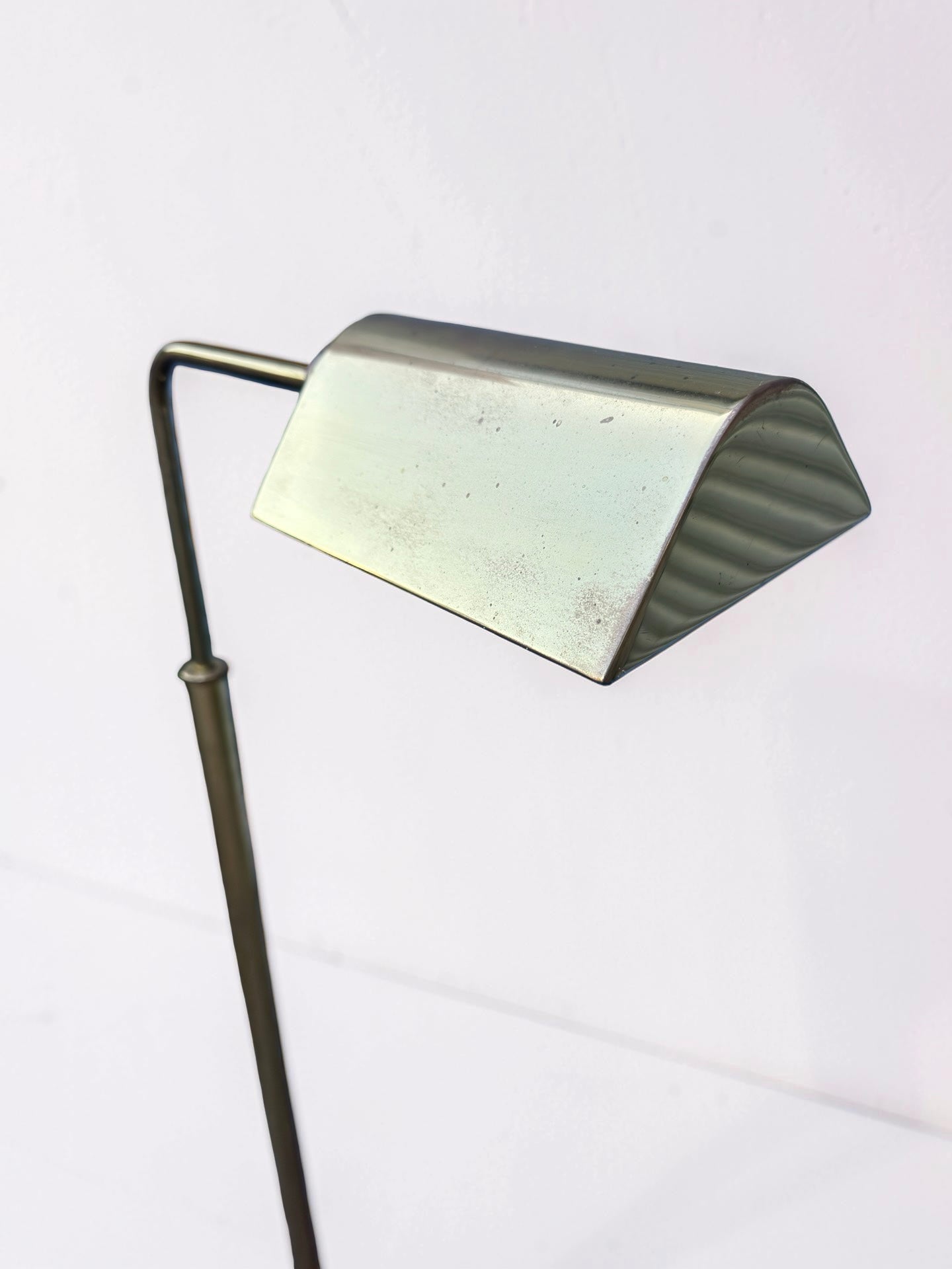 Messing vloerlamp, in hoogte verstelbaar