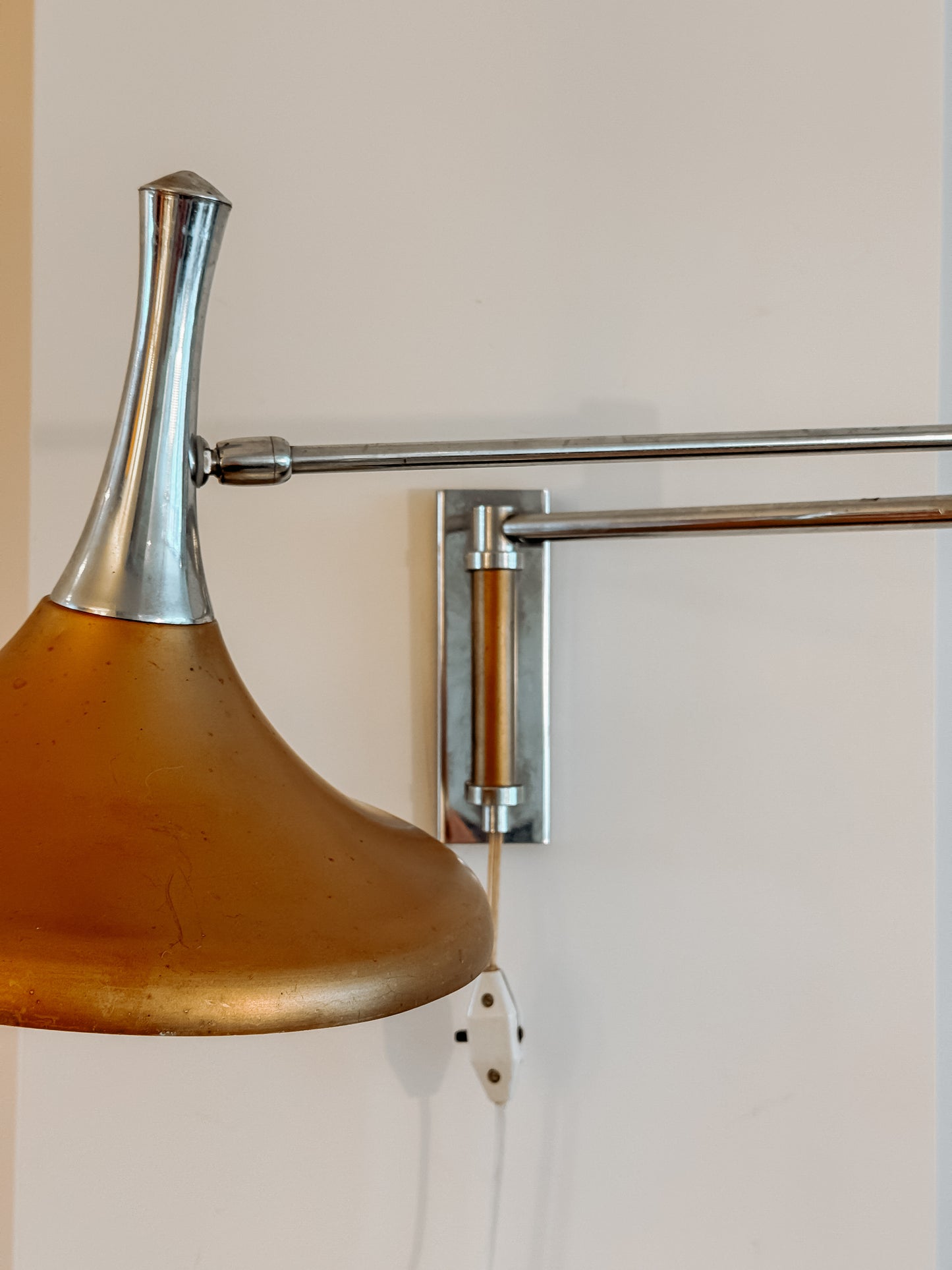 Vintage trompet wandlamp van Louis Kalff voor Philips, jaren 60