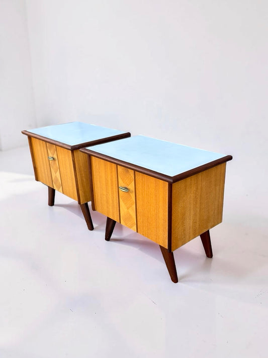 Set van 2 vintage nachtkastjes, jaren 60