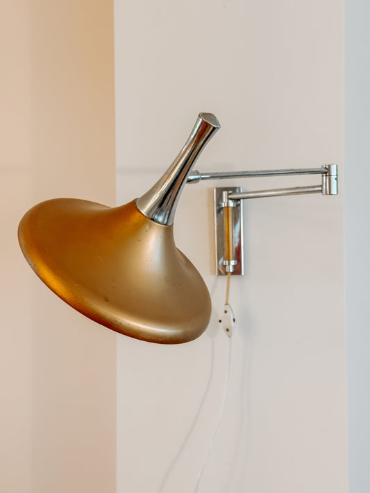 Vintage trompet wandlamp van Louis Kalff voor Philips, jaren 60