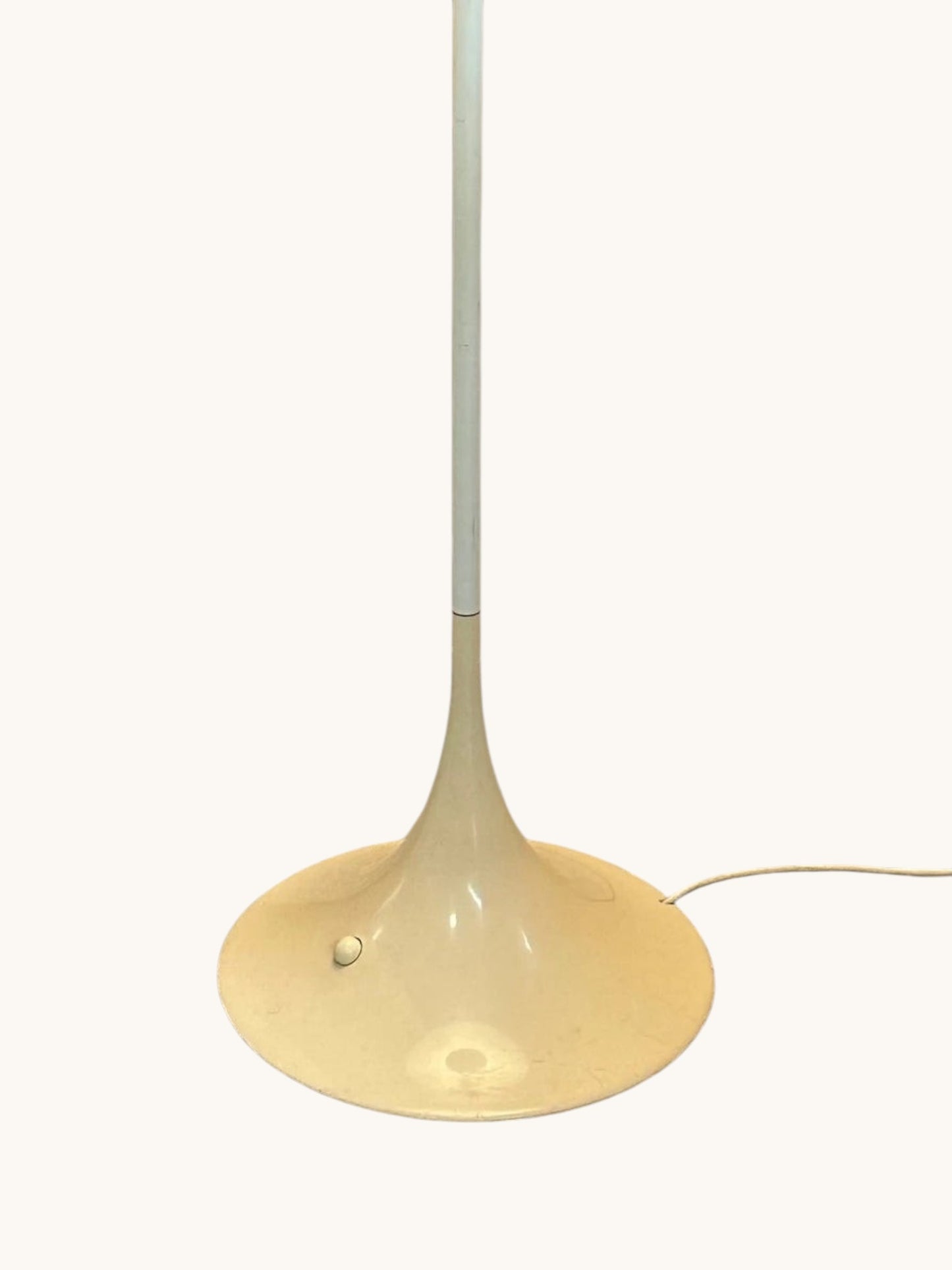 Originele Verner Panton Panthella vloerlamp in roomwit