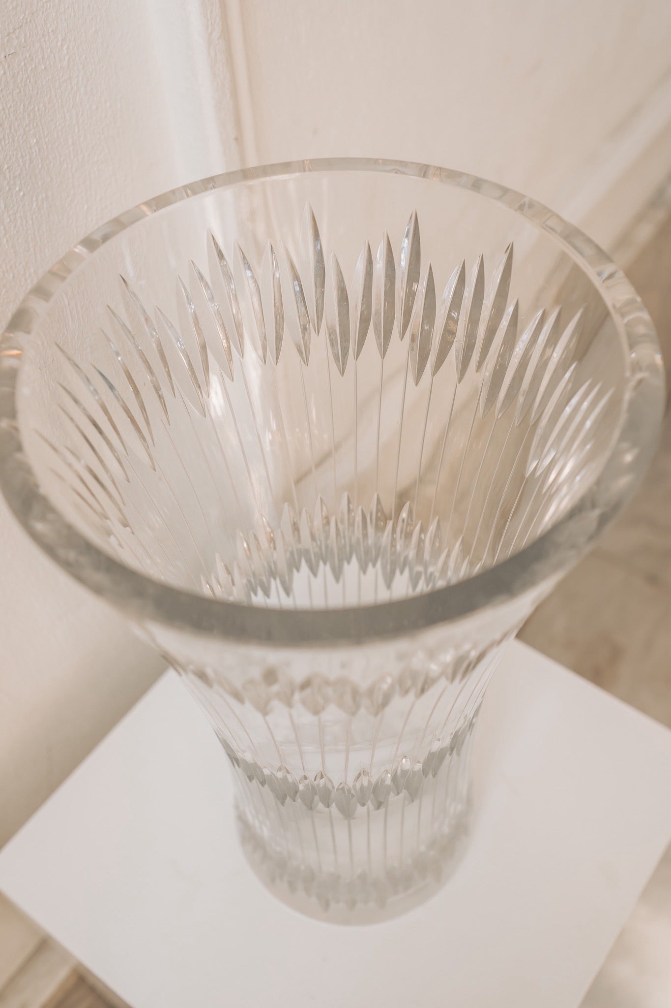 XL French crystal handblown vase