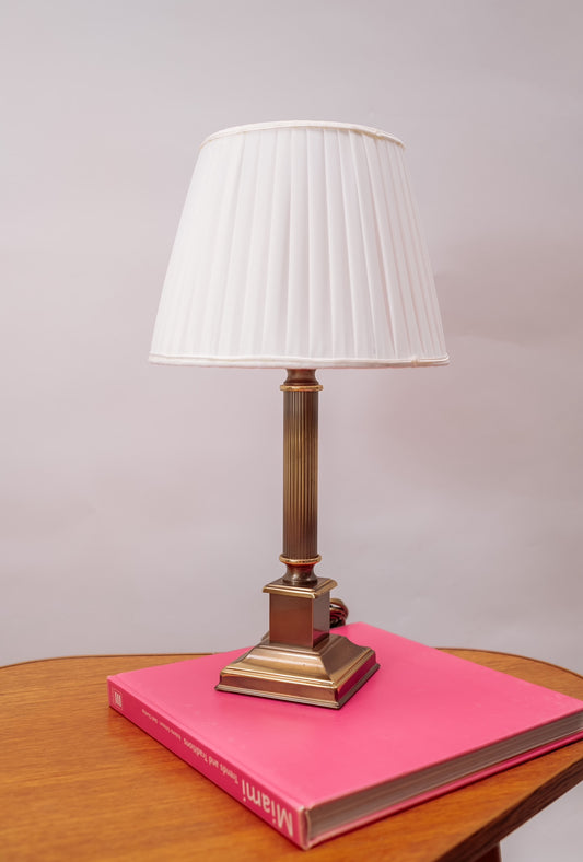 Messing tafellamp vierkant