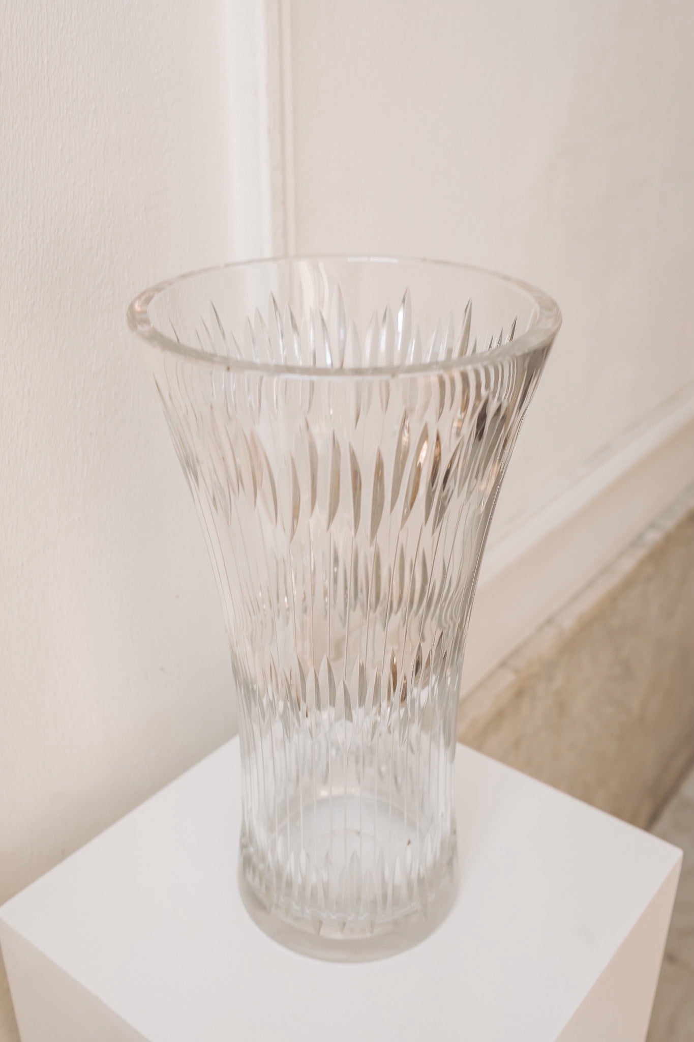 XL French crystal handblown vase