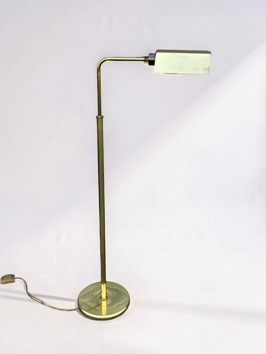 Messing vloerlamp, in hoogte verstelbaar