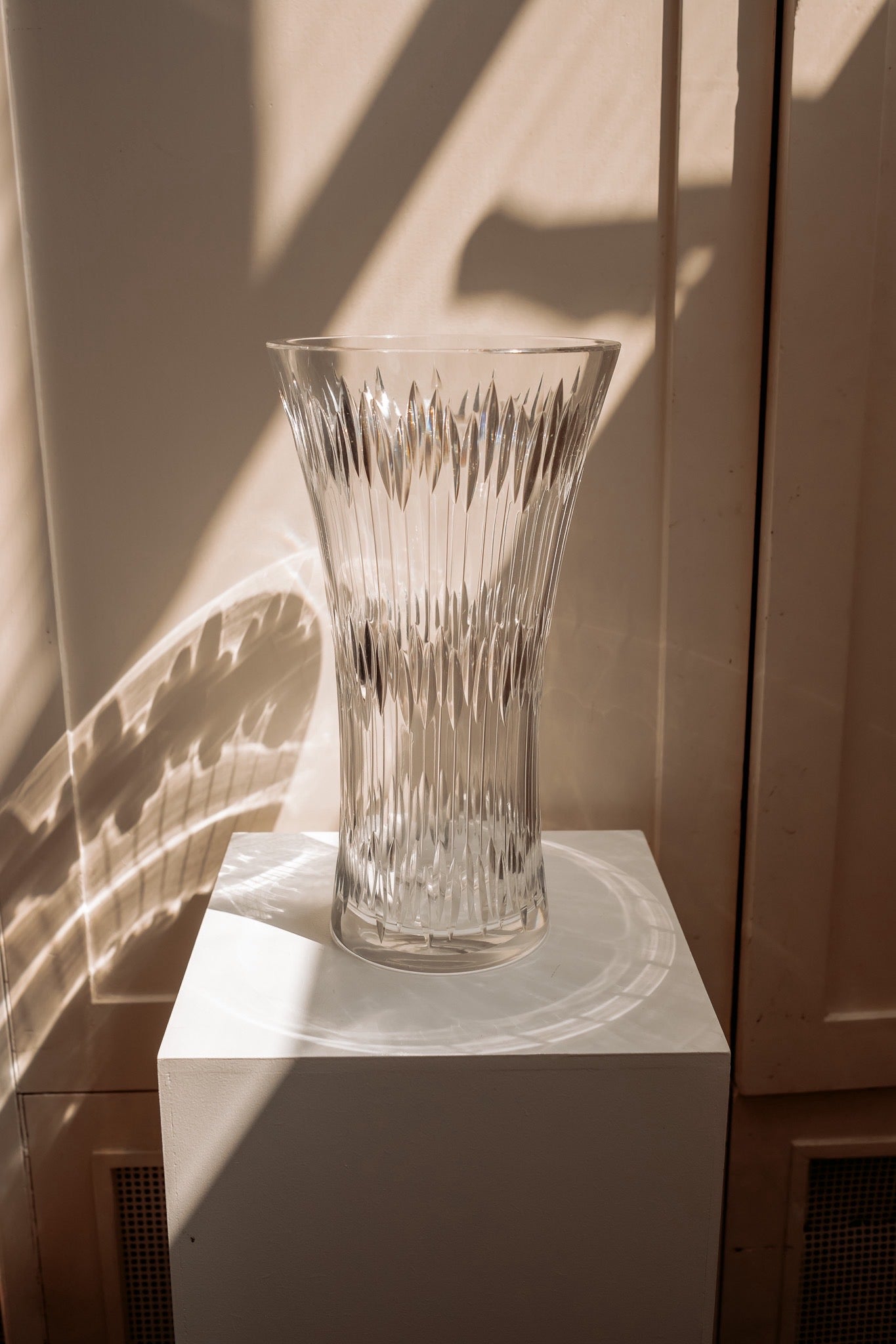 XL French crystal handblown vase