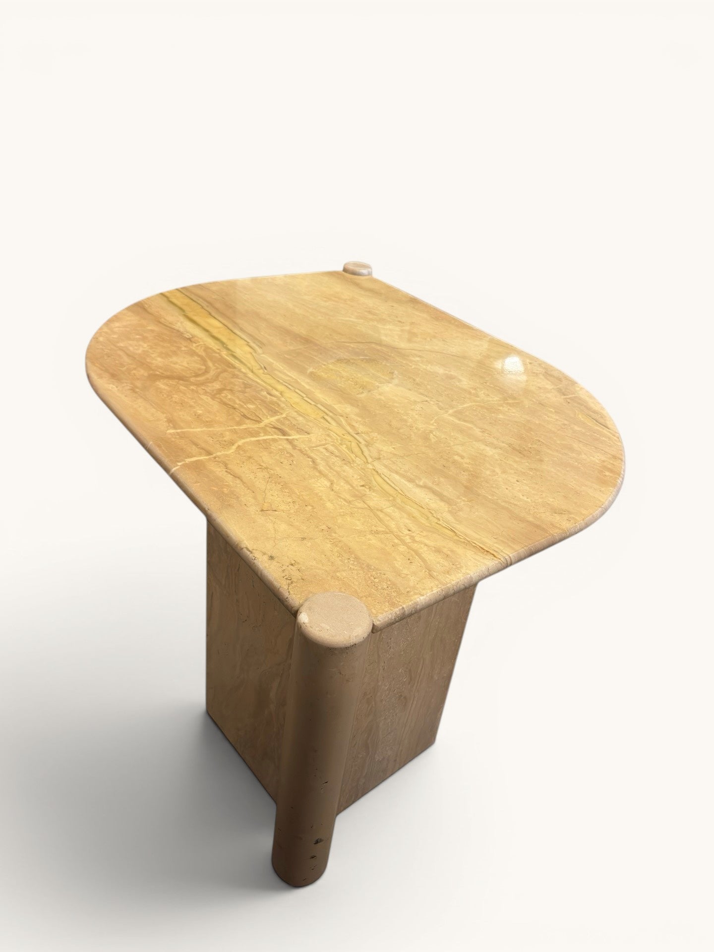 Vintage Italiaanse travertin salontafel