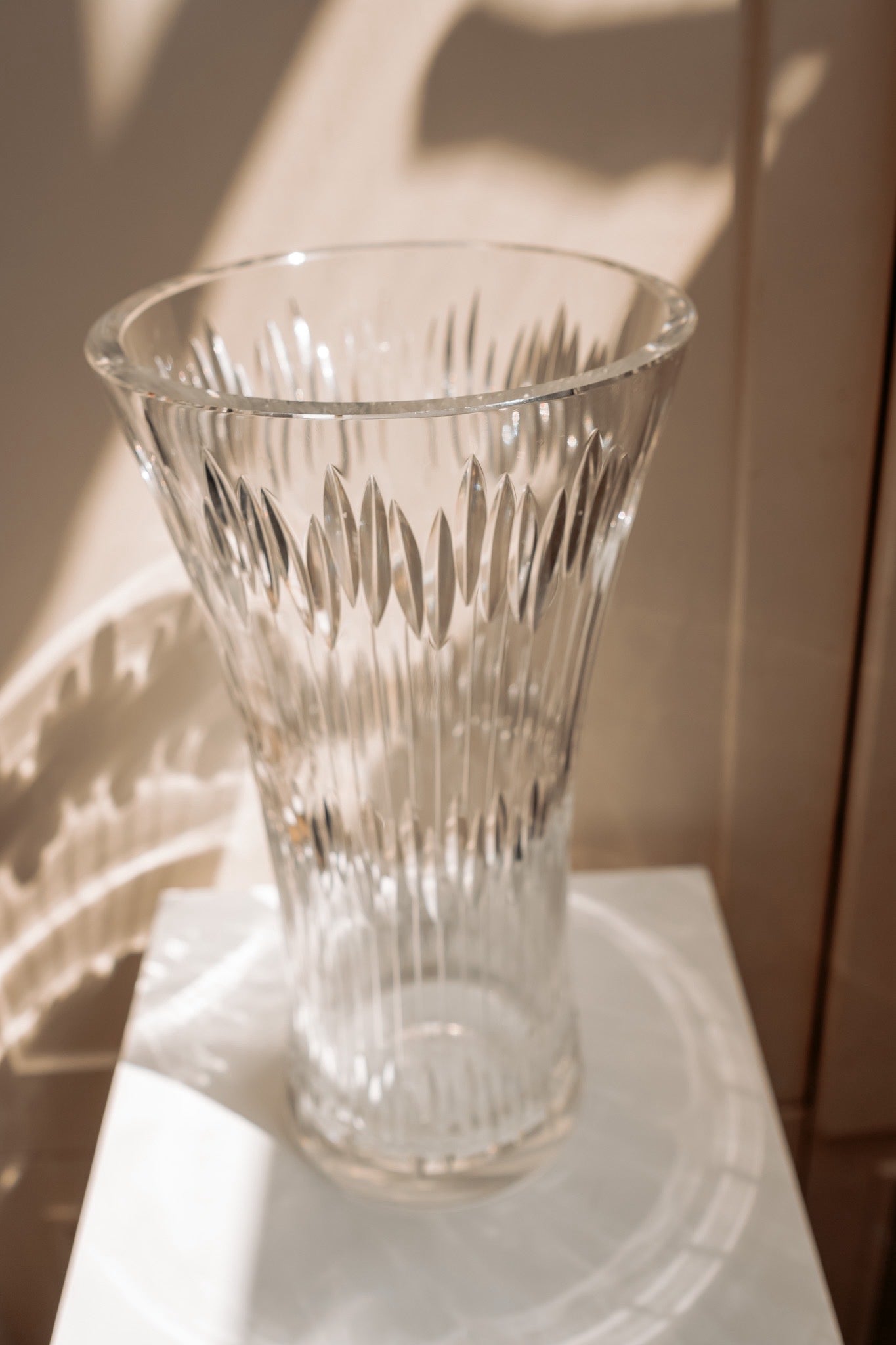 XL French crystal handblown vase