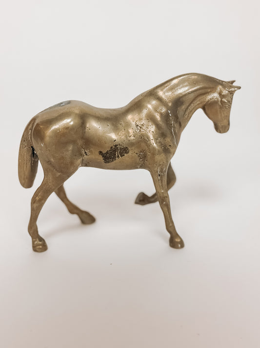 Massieve messing paarden beelden (2 beschikbaar)