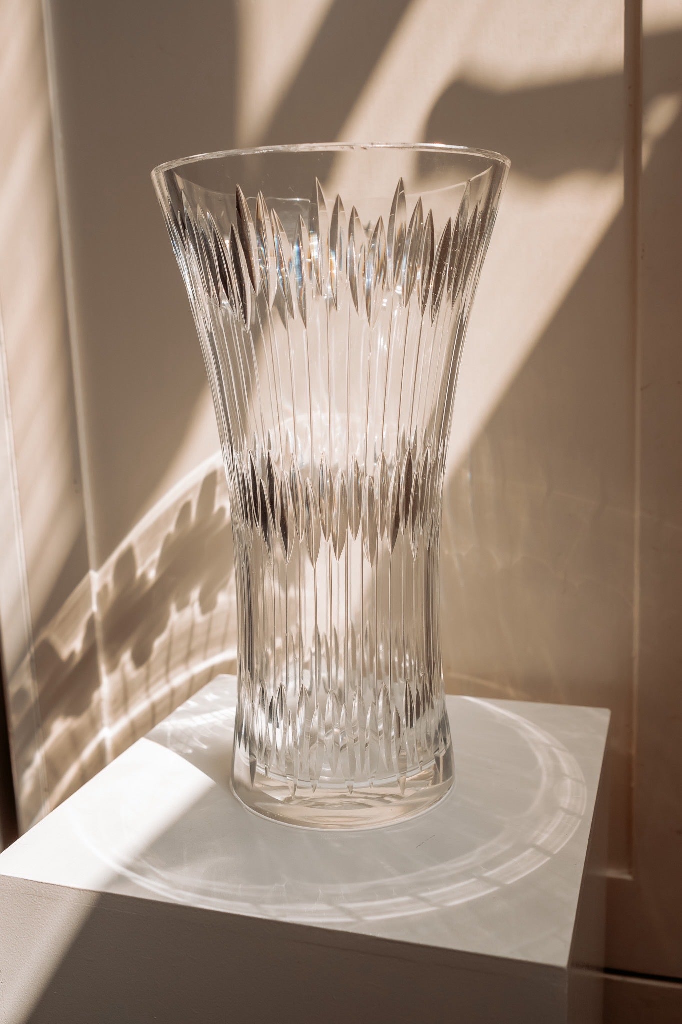 XL French crystal handblown vase