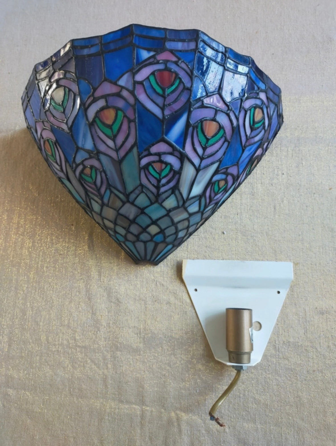 Set van 2 Tiffany Pauwen wandlampen