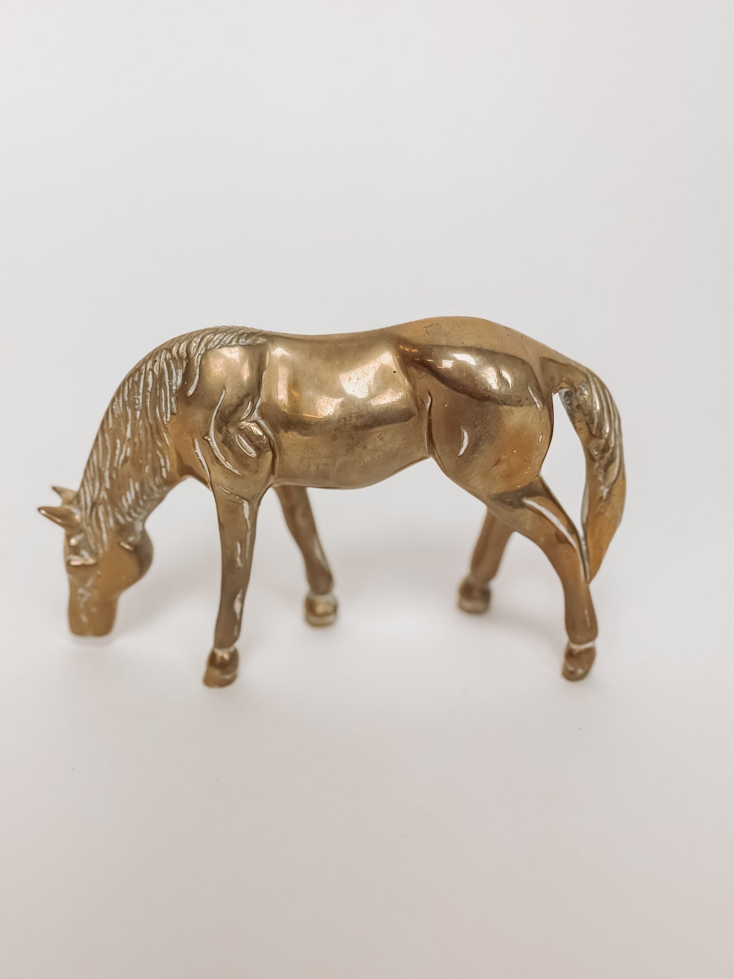 Massieve messing paarden beelden (2 beschikbaar)