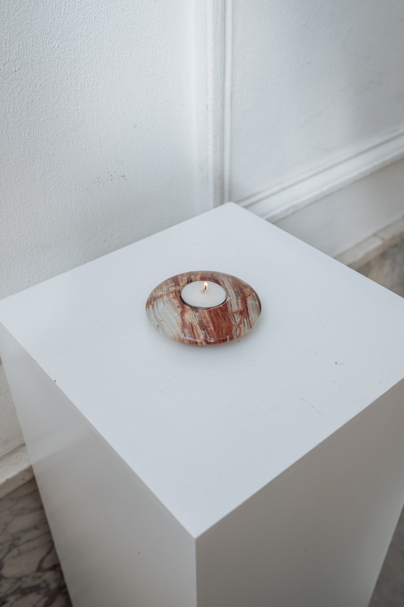Onyx/marble candlestick