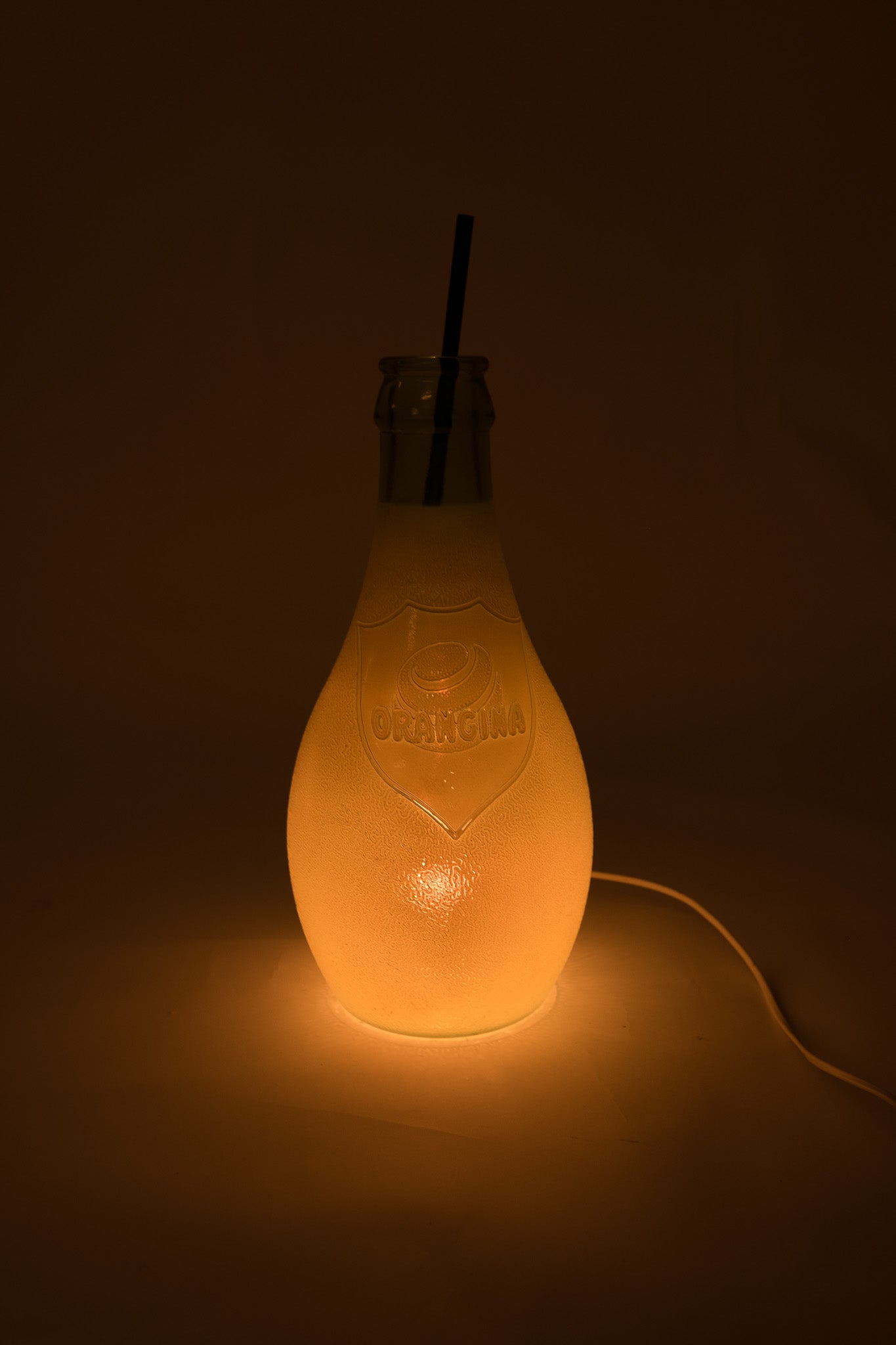 Vintage Orangina bottle lamp - 70s