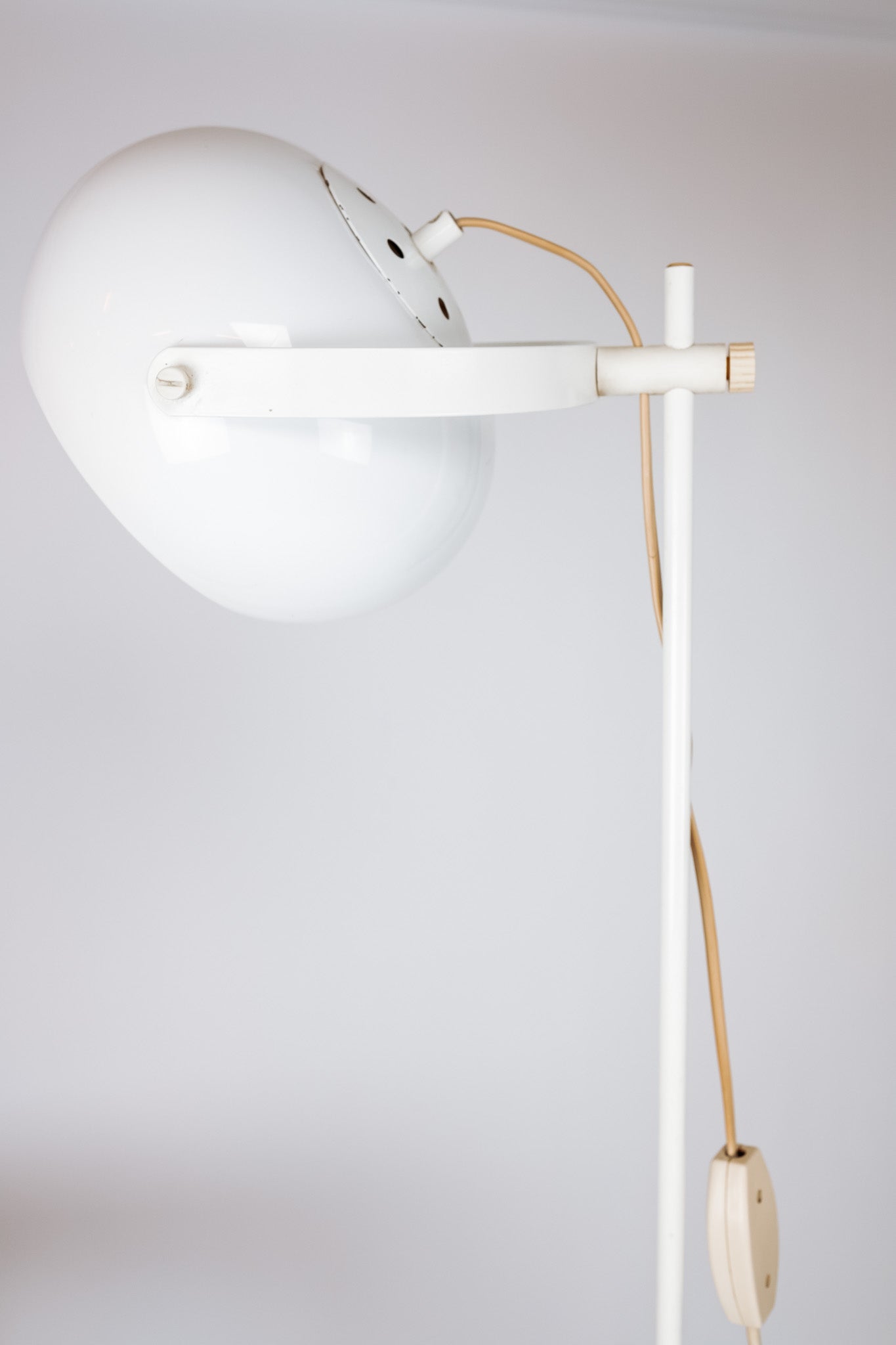 Witte vintage eyeball vloerlamp jaren 60