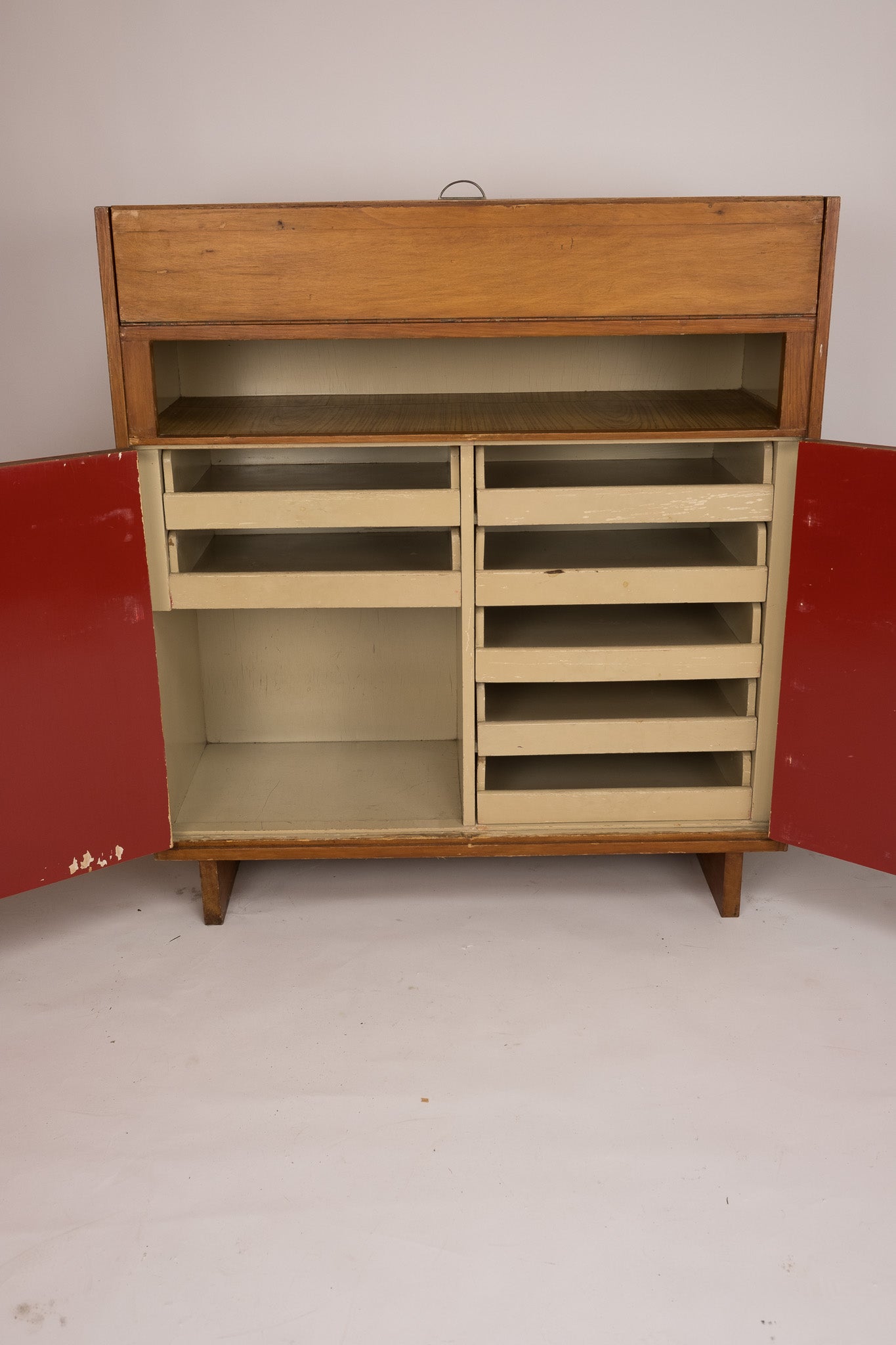 Vintage "secret desk" kast met uitklapbaar bureautje