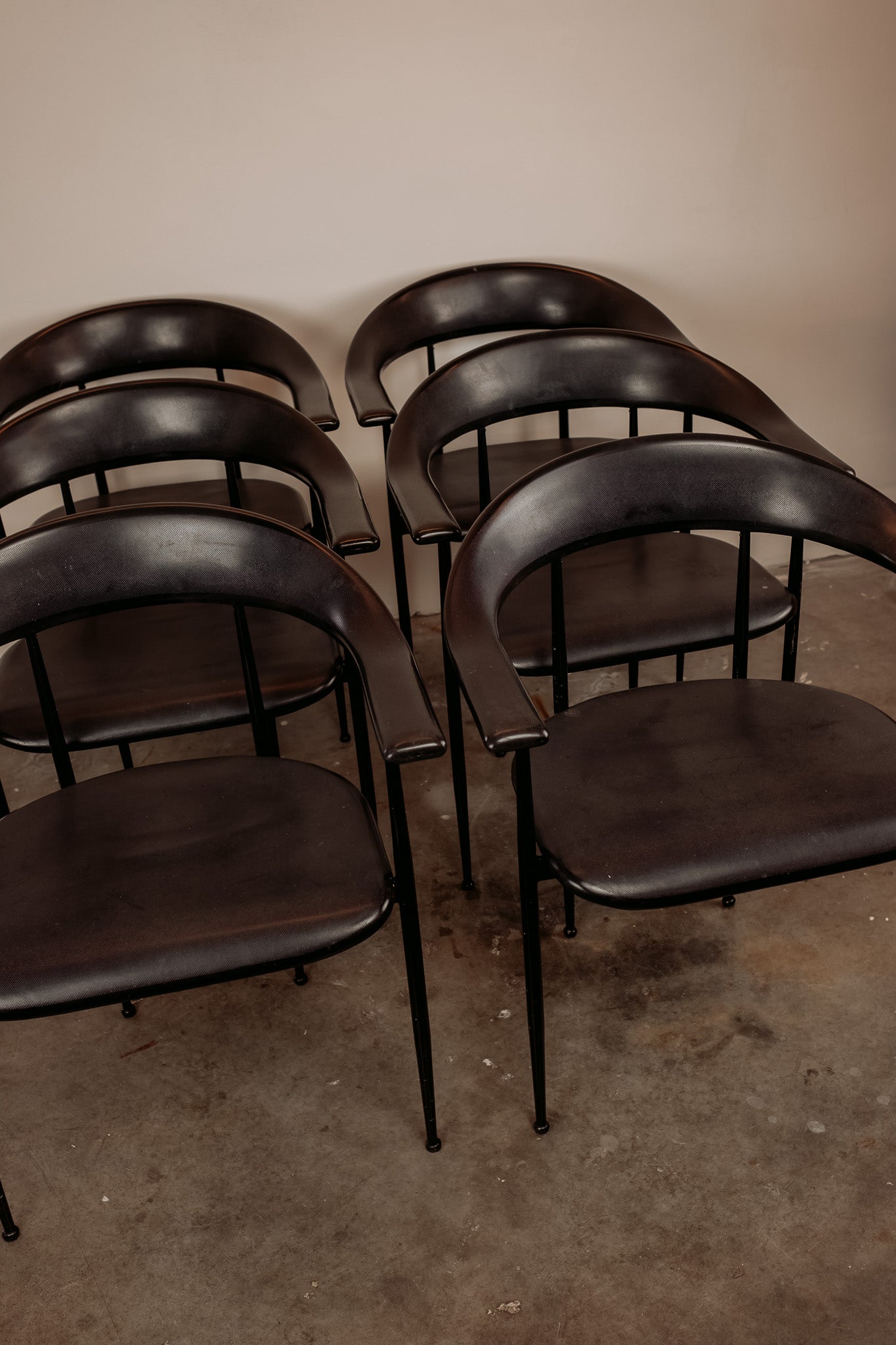 Set van 6 P40 eetkamstoelen van Vegni & Gualtierotti voor Fasem, jaren 80
