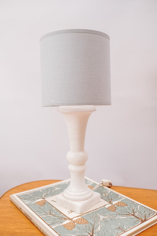 White marble table lamp