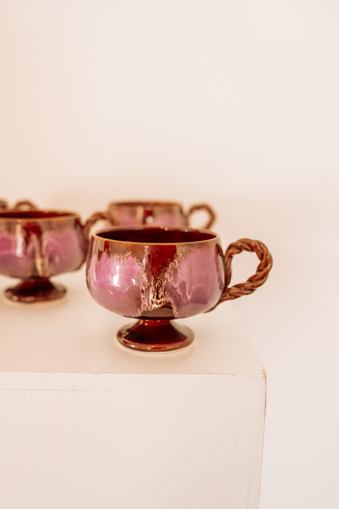 Vintage Vallauris koffiekopjes (set van 5)