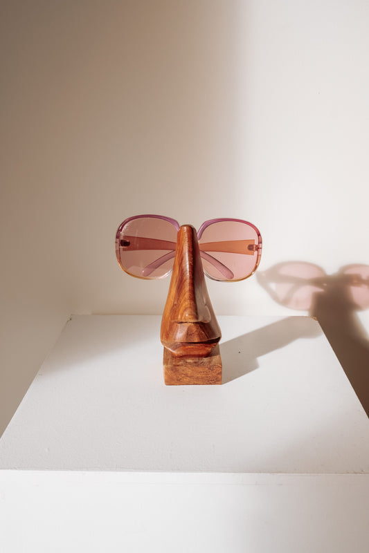 Vintage houten brillenhouder