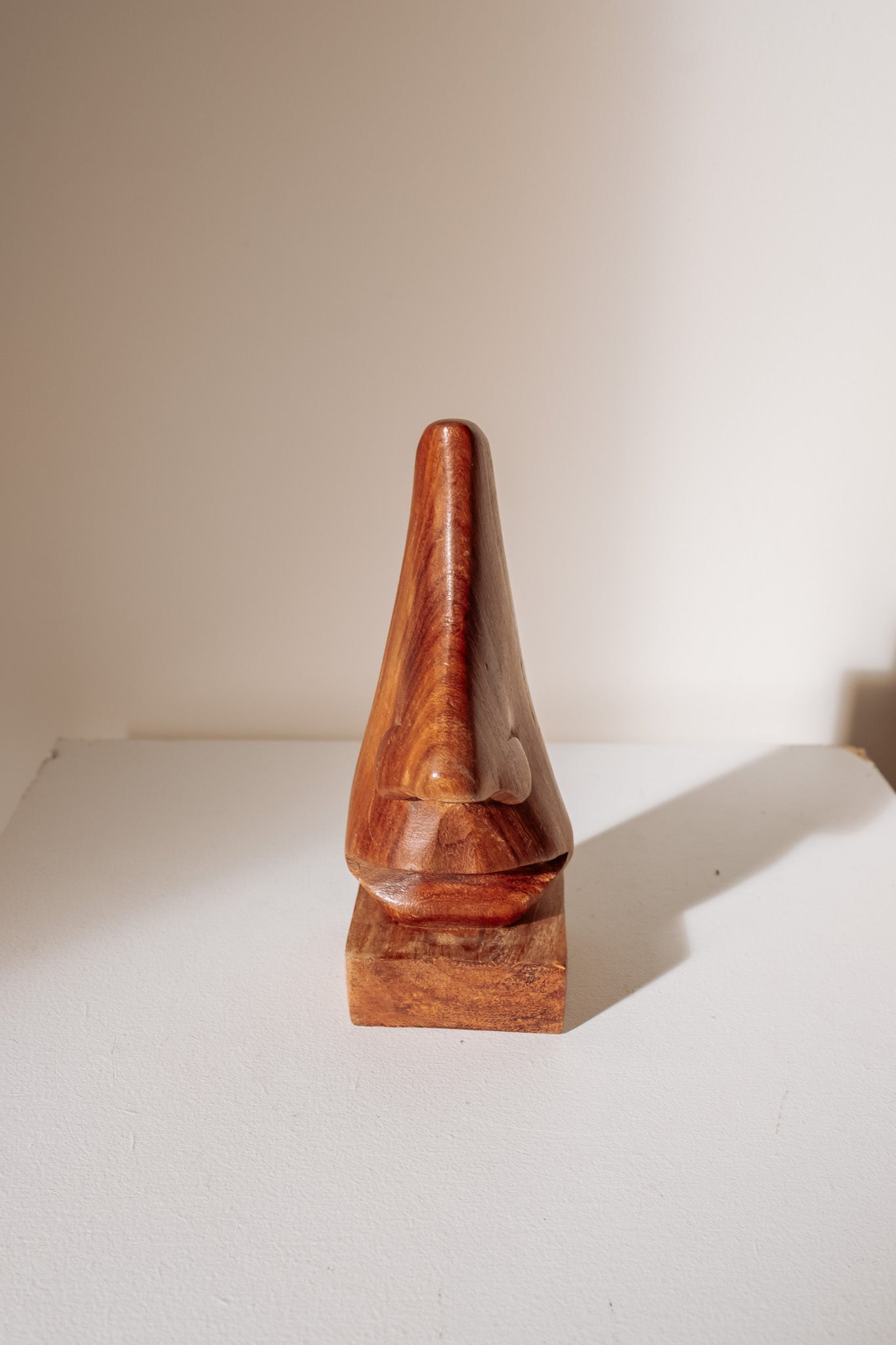 Vintage houten brillenhouder