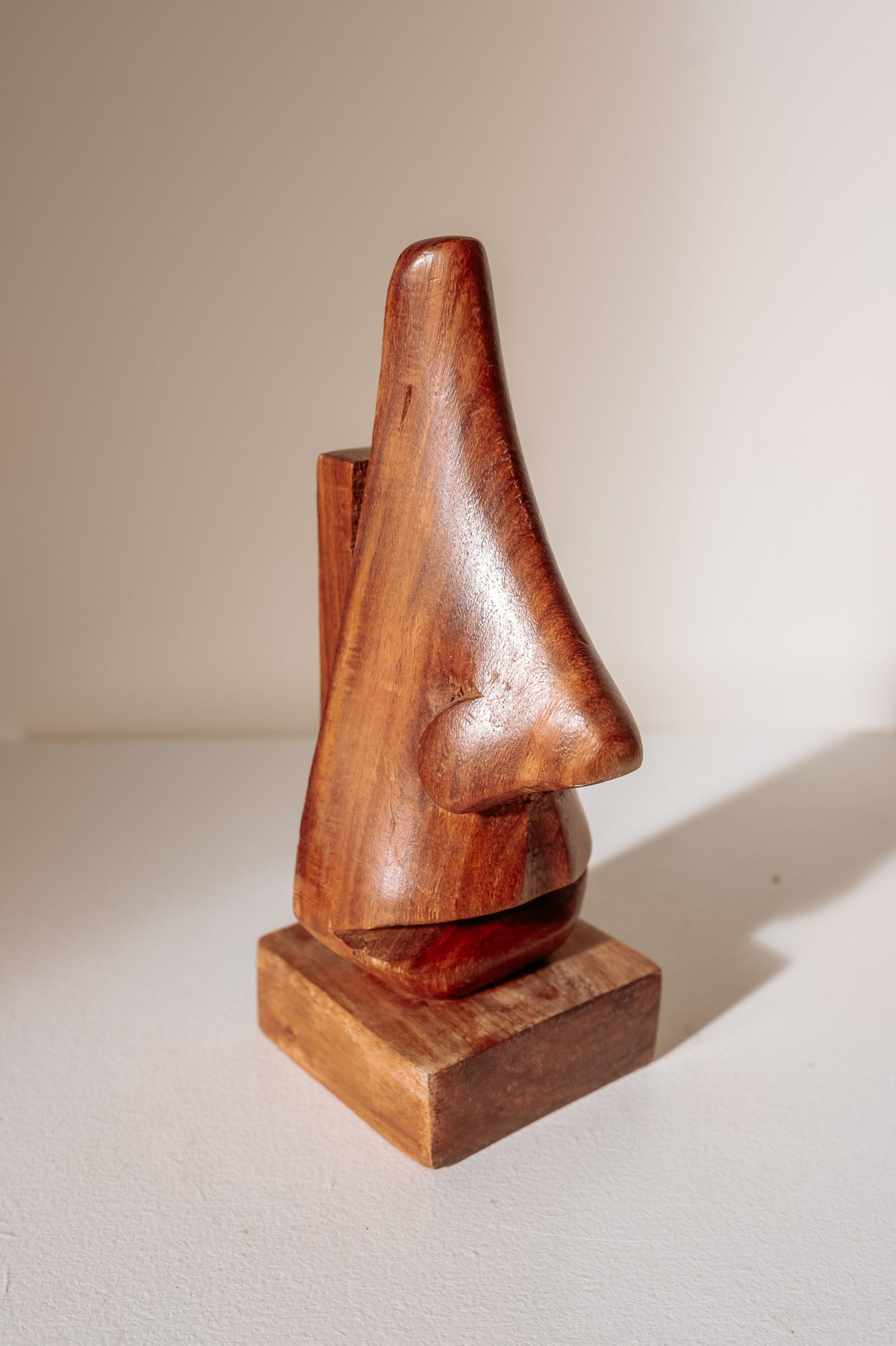 Vintage houten brillenhouder