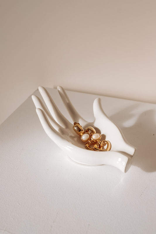 Vintage porseleinen hand catch-all schaaltje